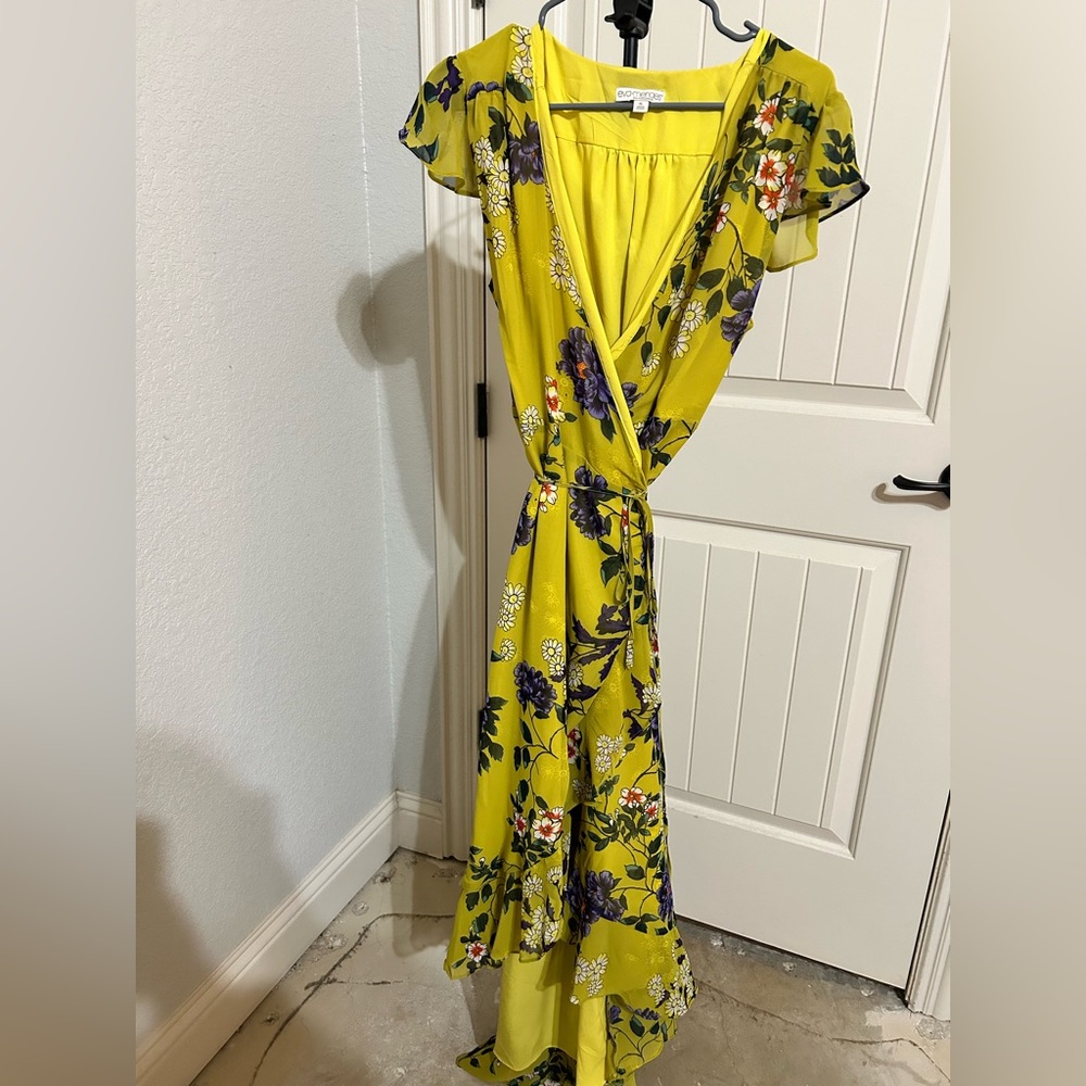 Eva Mendes Floral Wrap Dress